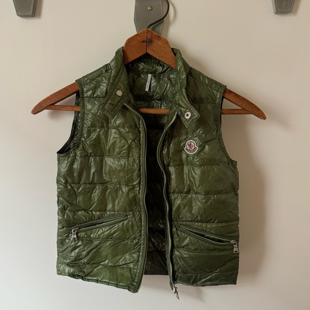 Moncler Gui Guilet Green Youth Down Puffer Packable Vest